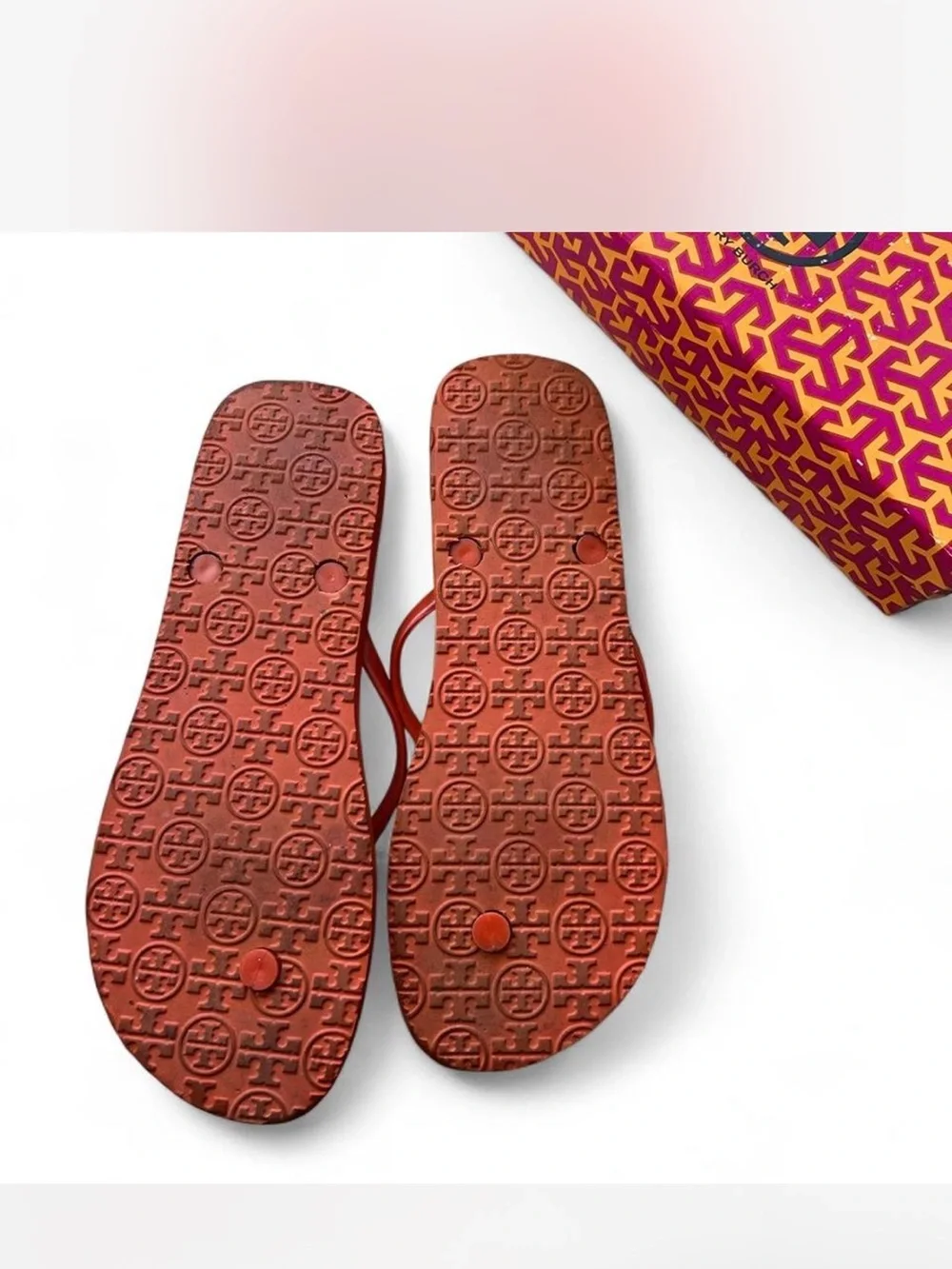 Tory Burch Logo Flip Flop Sandals